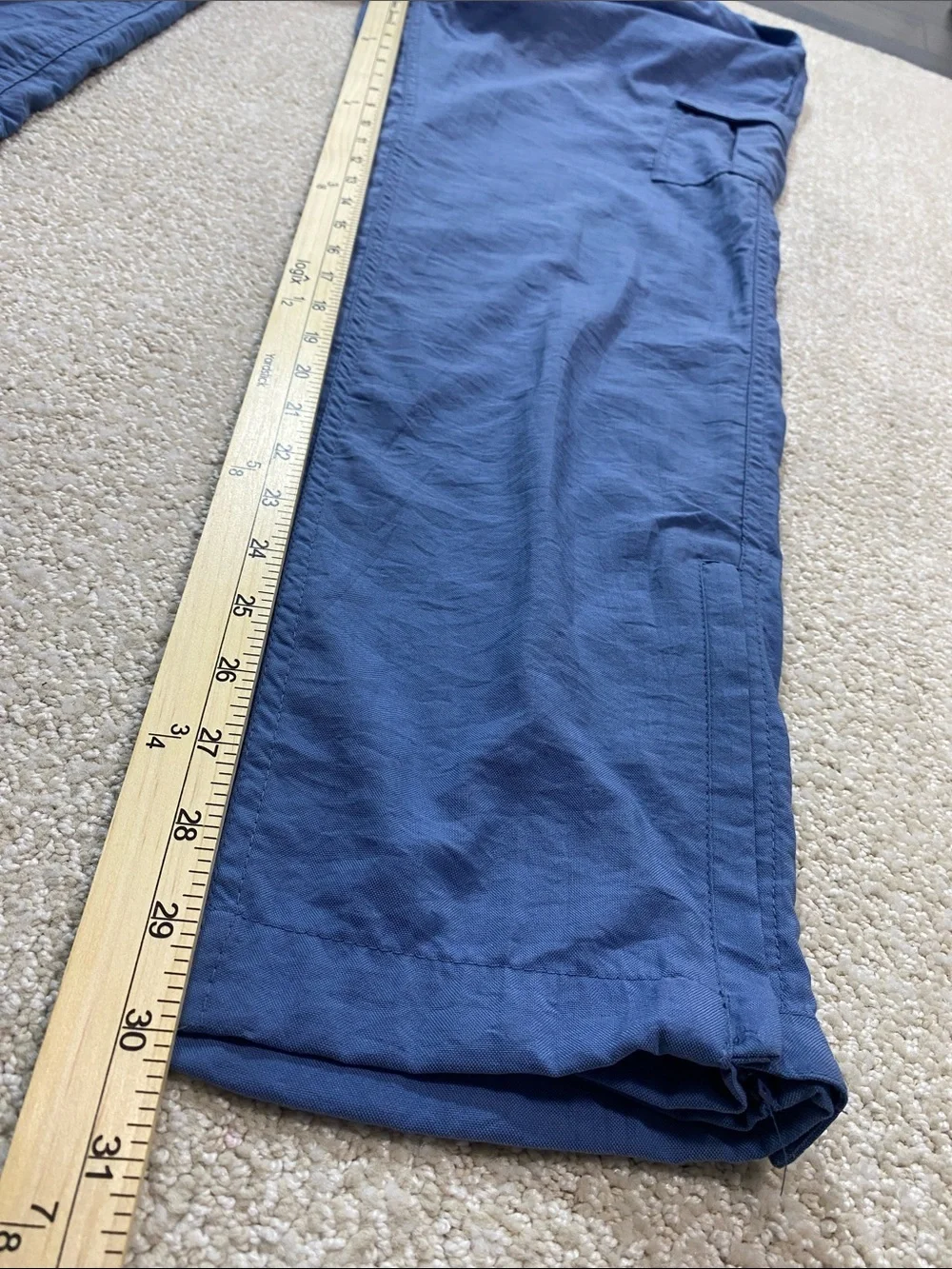 Prospirit Men's Navy Blue Cargo Pants with Elastic Waist Size M 100% Nylon